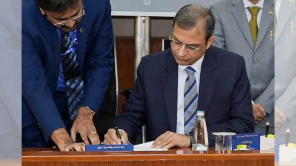 Sanjay Malhotra takes charge as the 26th Governor of Reserve Bank of India, in Mumbai, Wednesday, Dec. 11, 2024.