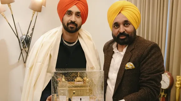 Diljit Dosanjh called upon Bhagwant Mann in Chandigarh on Friday, December 13, 2024.