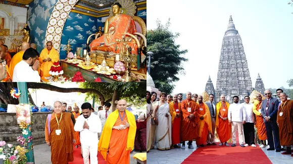 Sri Lankan President Anura Kumara Dissanayake in Bodh Gaya, Bihar