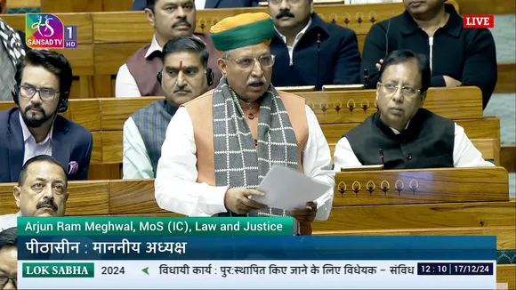 Law minister Arjun Ram Meghwal tables One Nation One Election bills in Lok Sabha on Tuesday, December 17, 2024.