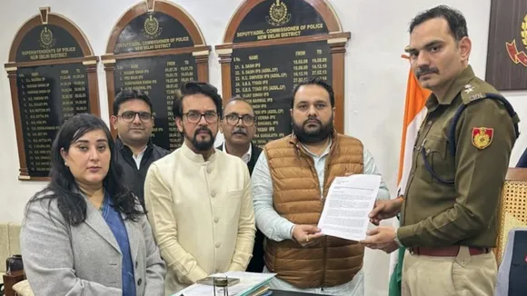 Bansuri Swaraj and Anurag Thakur 