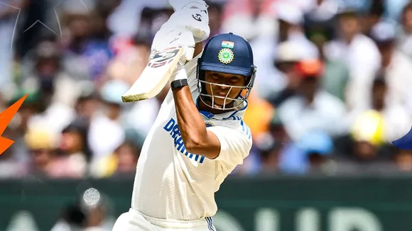Yashasvi Jaiswal plays shot at the Melbourne Cricket Ground on Friday, December 27, 2024.