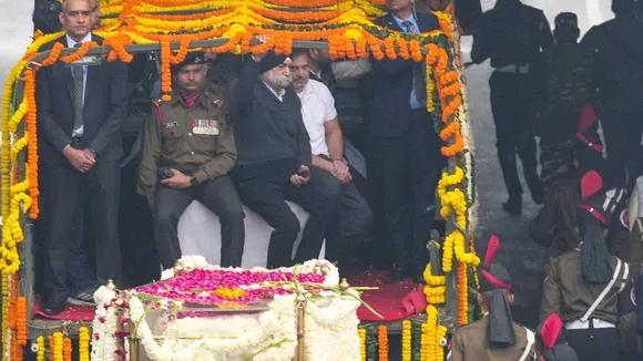 Manmohan Singh Funeral Rahul Gandhi
