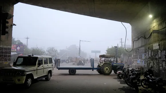 A road blocked by farmers during the statewide 'bandh' called as part their ongoing protest in Amritsar on Monday, Dec. 30, 2024.