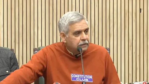 Congress candidate from New Delhi seat addresses a press conference on Tuesday, December 31, 2024.