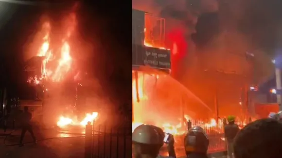 Mahadevapura Yamaha Bike Showroom Fire