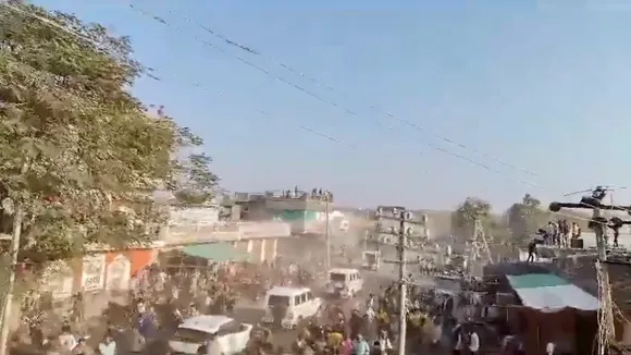 Mob attacks Rajkot police station on Monday, Jan 6, 2025.