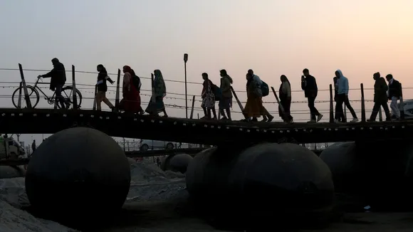 Pontoon Bridge Maha Kumbh Mela