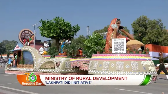 Lakhpati Didi Tableau during Republic Day Parade at Kartavya Path on Sunday, Jan 26, 2025.