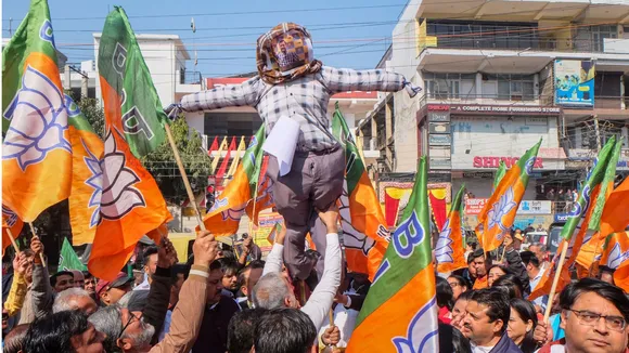 BJP Protest Delhi Assembly Elections