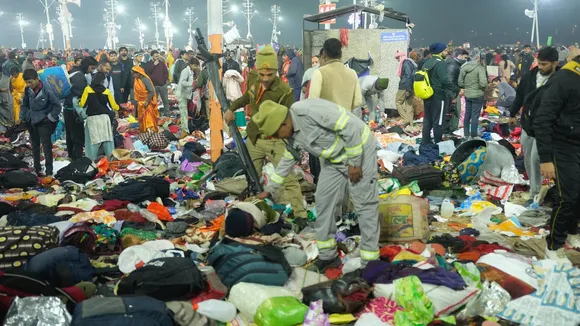 Rescue operations were underway on Wednesday morning after a stampede at the Sangam during the ongoing Maha Kumbh Mela 2025, in Prayagraj, Wednesday, Jan. 29, 2025.