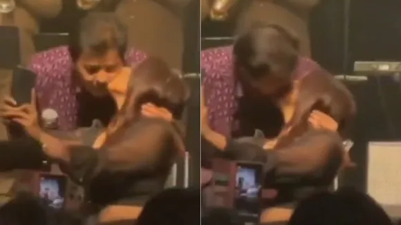 Udit Narayan kisses fan