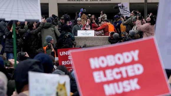 Protest against Elon Musk