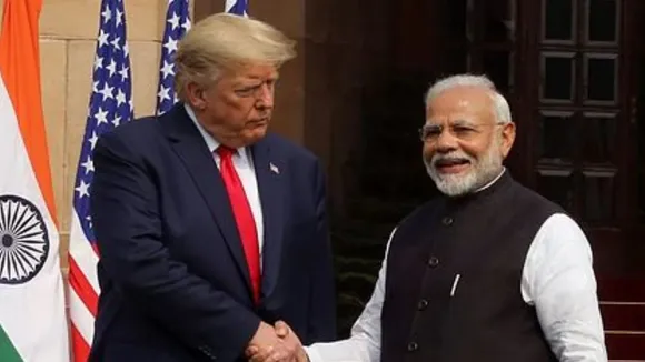 A file photo of Donald Trump and Narendra Modi