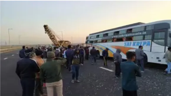 Bus  truck accident 