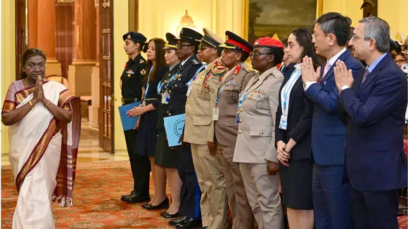 Droupadi Murmu with UN peace leaders image