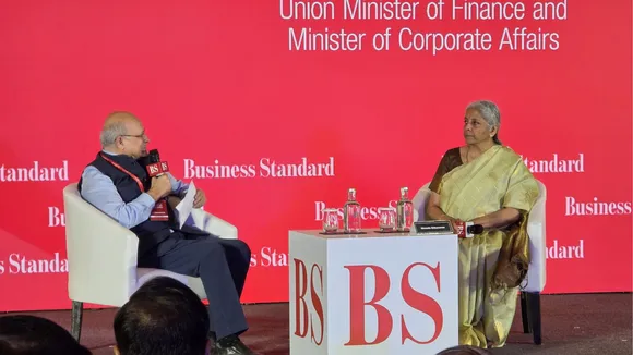 Finance Minister Nirmala Sitharaman in BS Manthan image