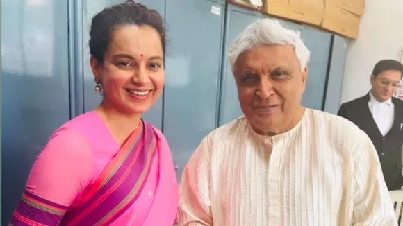 Kangana Ranaut with Javed Akhtar image