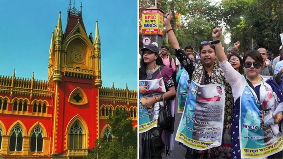 L() Calcutta High Court (R) SFI protesters 