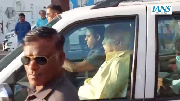 Mohan Bhagwat arrives in Patna on Wednesday, March 5, 2025.