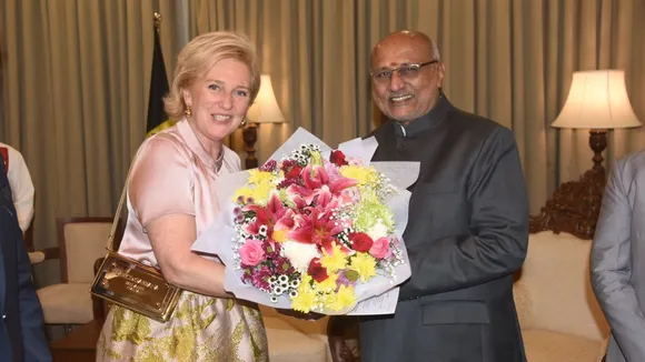 CP Radhakrishnan meeting with Princess of Belgium