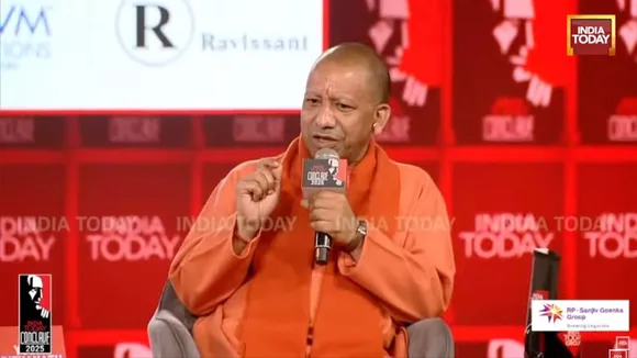 Yogi Adityanath at the India Today Conclave 2025 in New Delhi on Saturday, March 8, 2025.