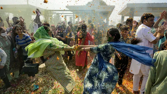 Holi festival celebration in Gurugram