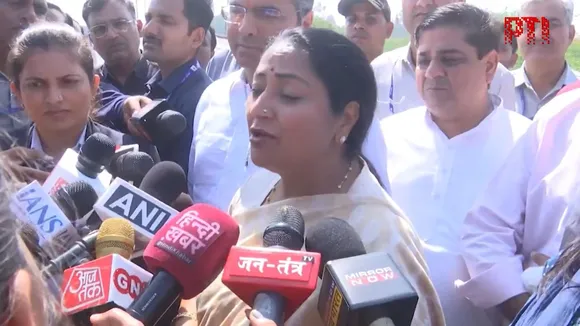 Delhi CM Rekha Gupta speaking with media after inspecting drains in Delhi