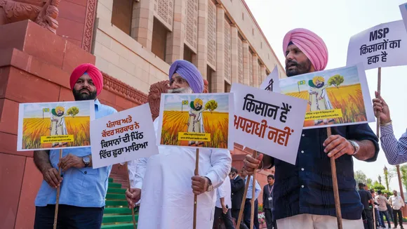Congress MPs Protest Farmers Protest
