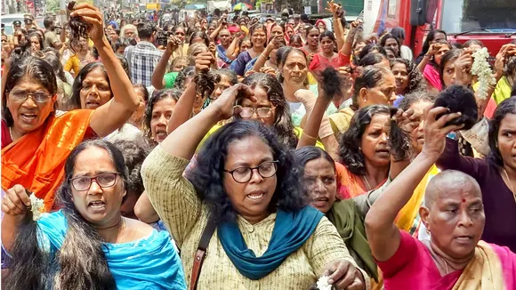 ASHA workers protest in Kerala 1