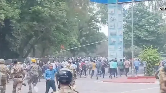 bokaro cisf lathi charge