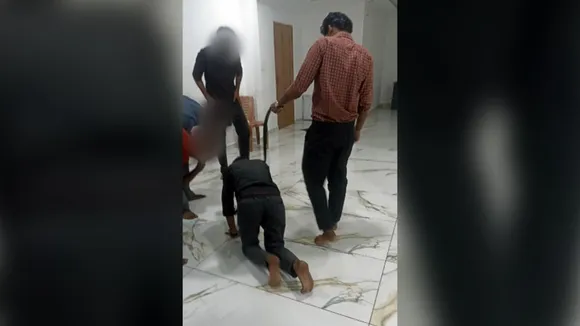 A video clip shows Kerala employee on leash walking on knees for failing to meet targets