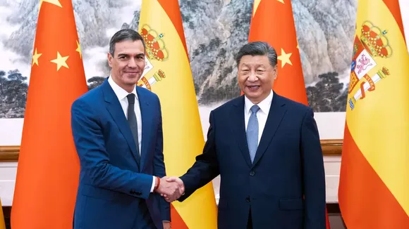Xi Jinping Pedro Sanchez China Spian