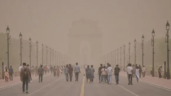 Dust Storm in Delhi India Gate Delhi Pollution Gurugram