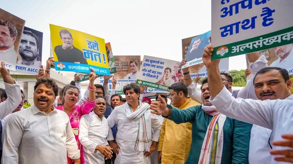 National Herald Congress Protest