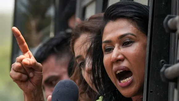 Shama Mohamed National Herald Congress Protest