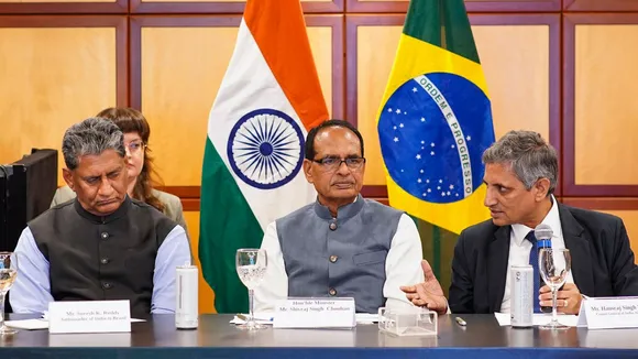 Union Minister Shivraj Singh Chouhan attends the BRICS Agriculture Ministers' meeting in Brazil.
