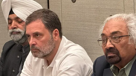 Rahul Gandhi and Sam Pitroda 