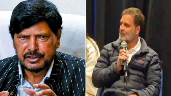 Ramdas Athawale Rahul Gandhi Boston