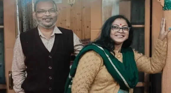 Debasish Bhattacharya with his wife