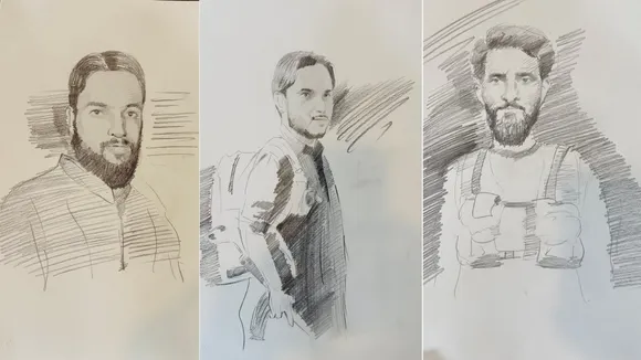 Sketches of three terrorists involved in Pahalgam terror attack on tourists