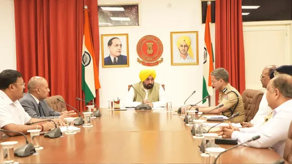 Punjab CM Bhagwant mann reviews security in the state after Pahalgam terror attack.