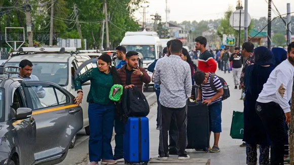 Tourists flee Kashmir Pahalgam terror attack