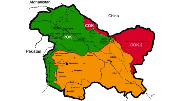 POK map Pakistan occupied kashmir