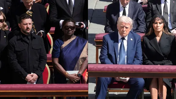 Volodymyr Zelenskyy Donald Trump Pope Francis Funeral