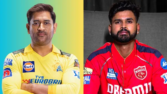 MS Dhoni (L), Shreyas Iyer (R)