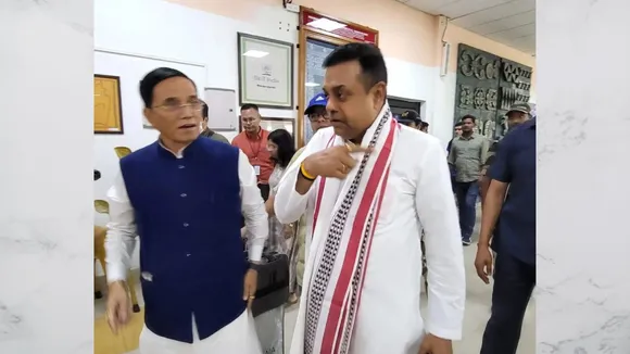 Sambit Patra arrives in Manipur