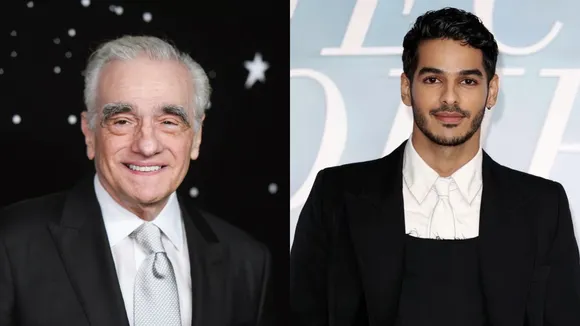 Martin Scorsese (L), Ishaan Khatter (R)