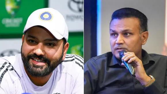 Rohit Sharma (L), Virender Sehwag (R)