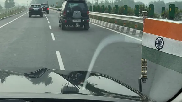 Omar Abdullah's cavalcade en route to Jammu to review the aftermath of the Pakistani missile attack